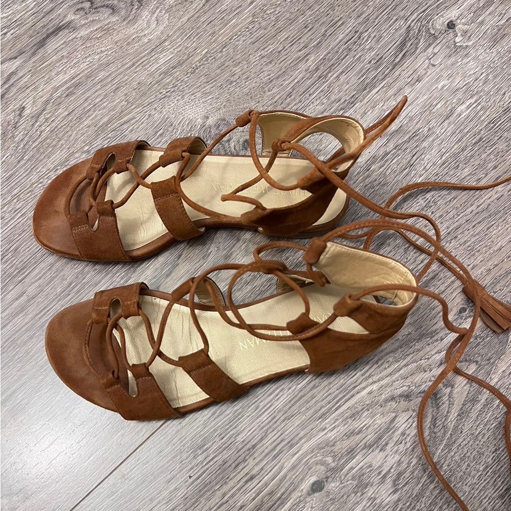 Stuart Weitzman suede gladiator sandal